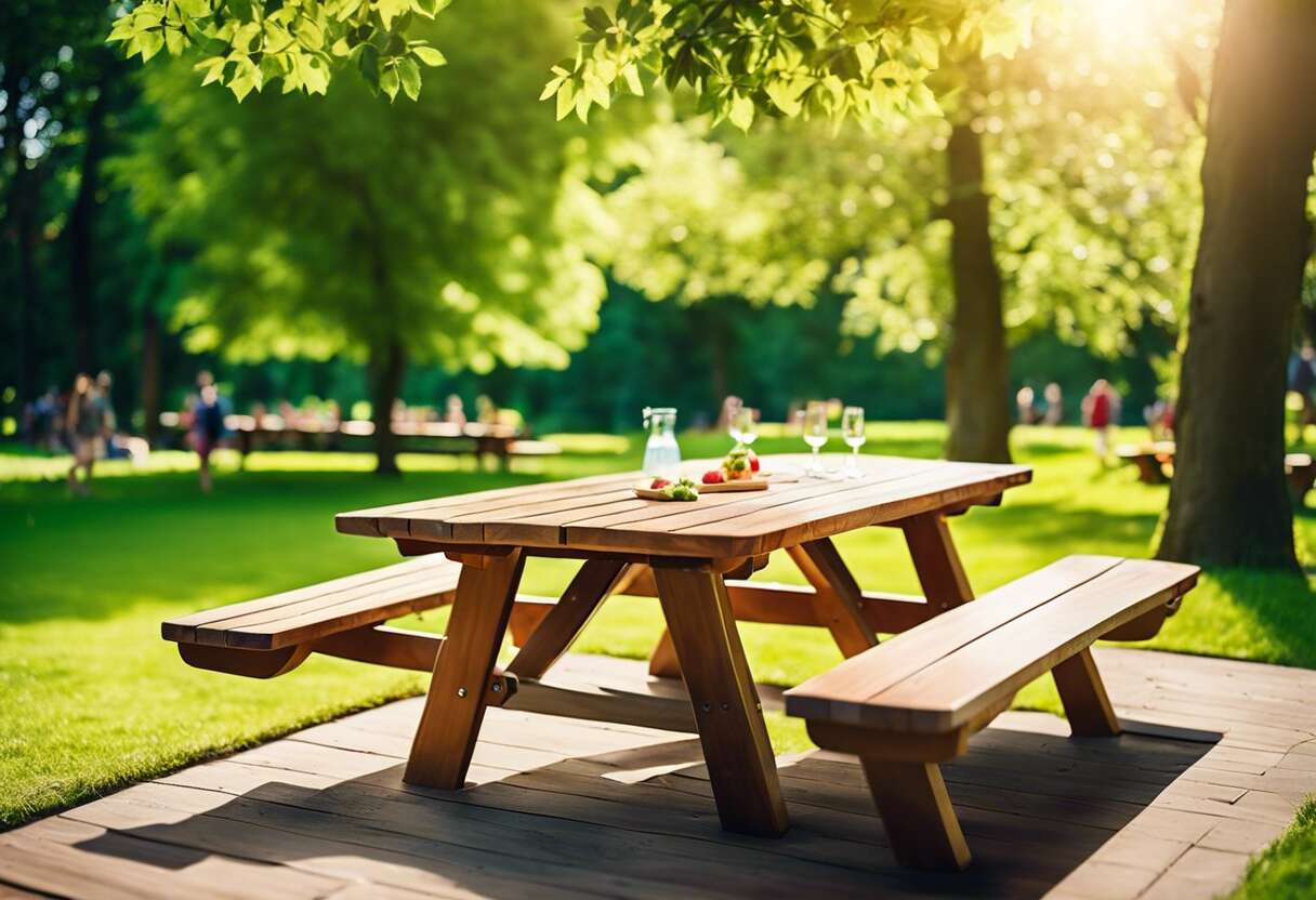 Le charme intemporel des tables de pique-nique en bois