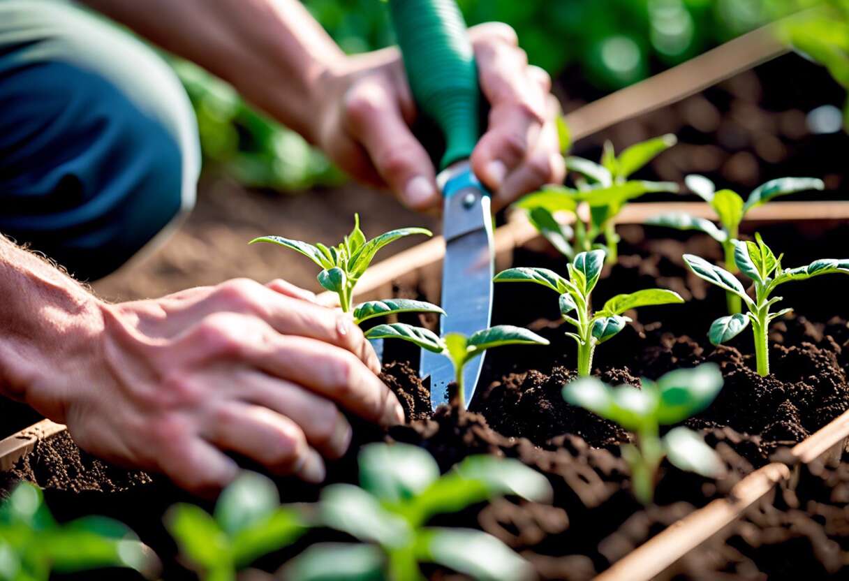 Conseils pratiques pour le repiquage avec un transplantoir