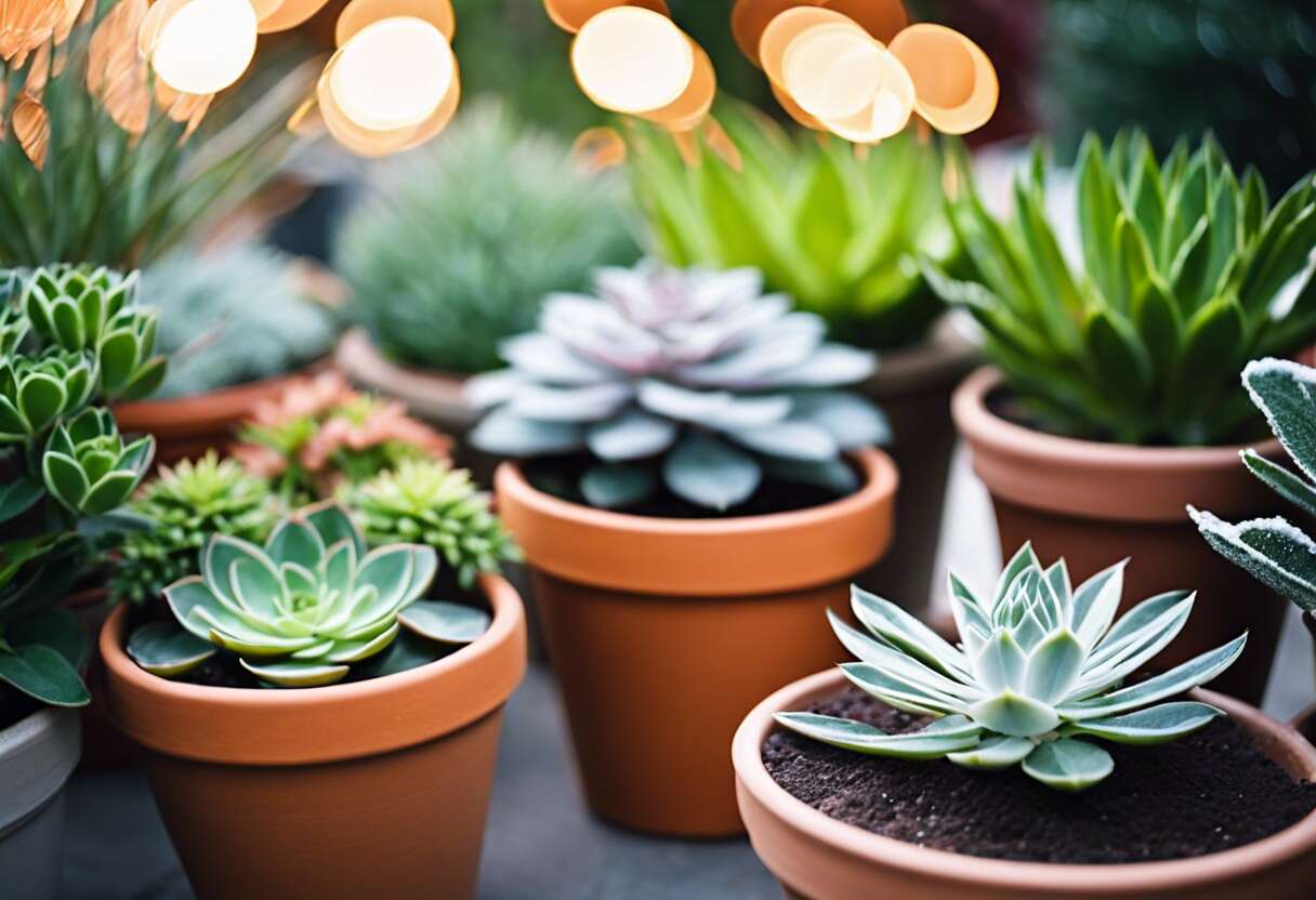 Plantes en pot : sélectionner les espèces qui survivent au gel