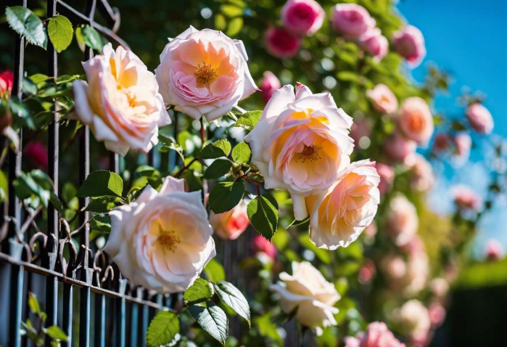 Rosiers grimpants : astuces pour une croissance vigoureuse et saine