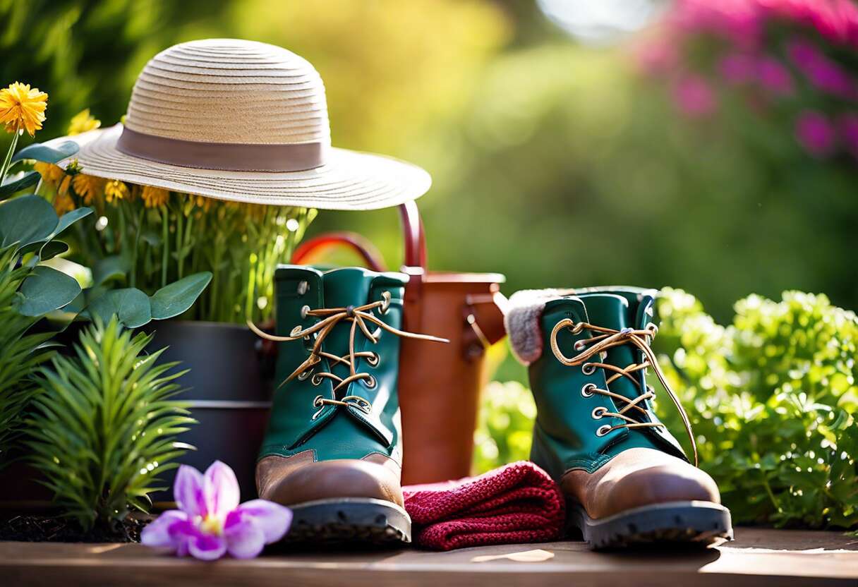 Gants, bottes, chapeau : accessoires indispensables du jardinier