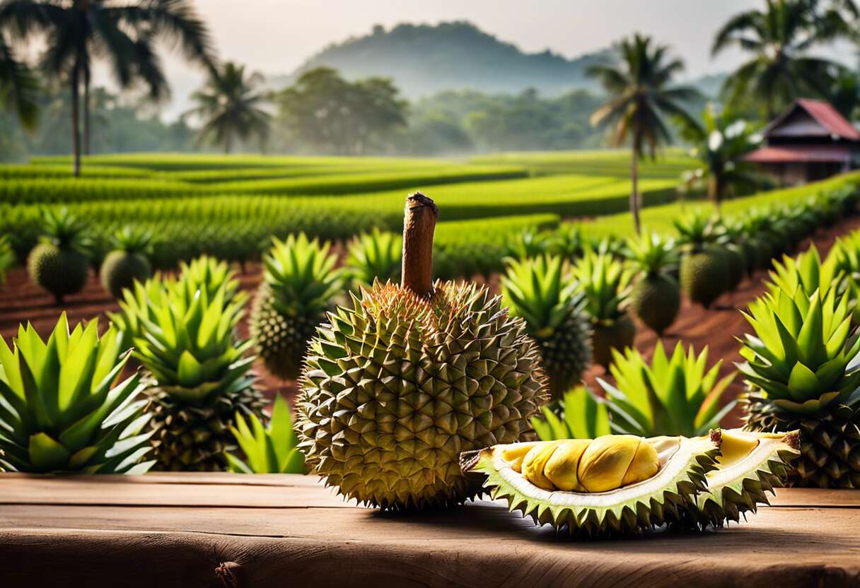 Durian en asie du sud-est : un fruit au statut royal