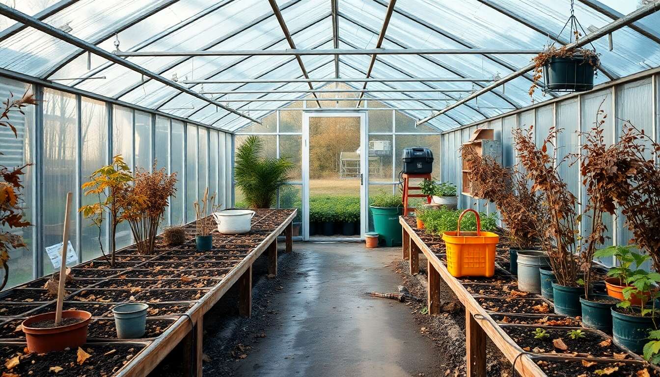 Préparation et nettoyage de la serre pour une saison fructueuse