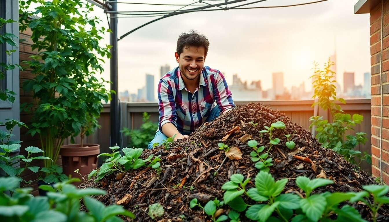 Compostage pour le jardinier urbain : démarrer un compost réussi