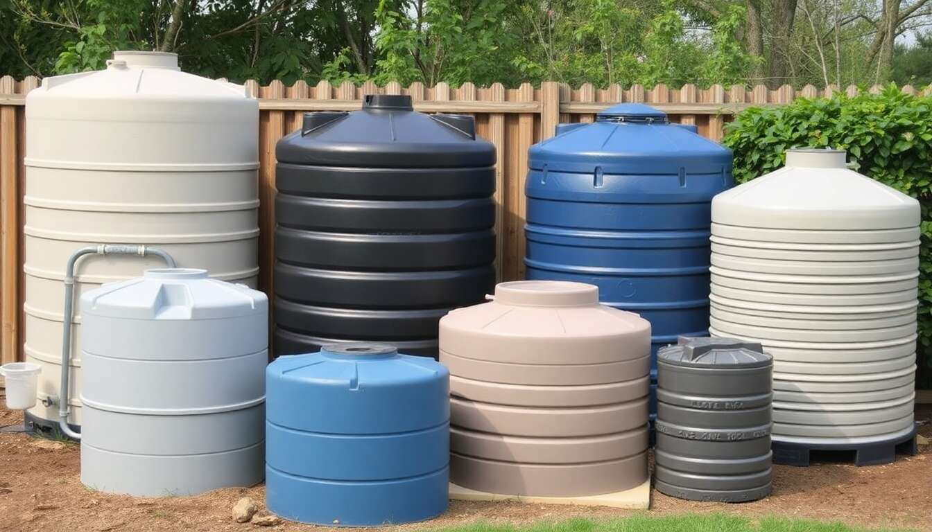 Différents types de cuves de récupération d'eau