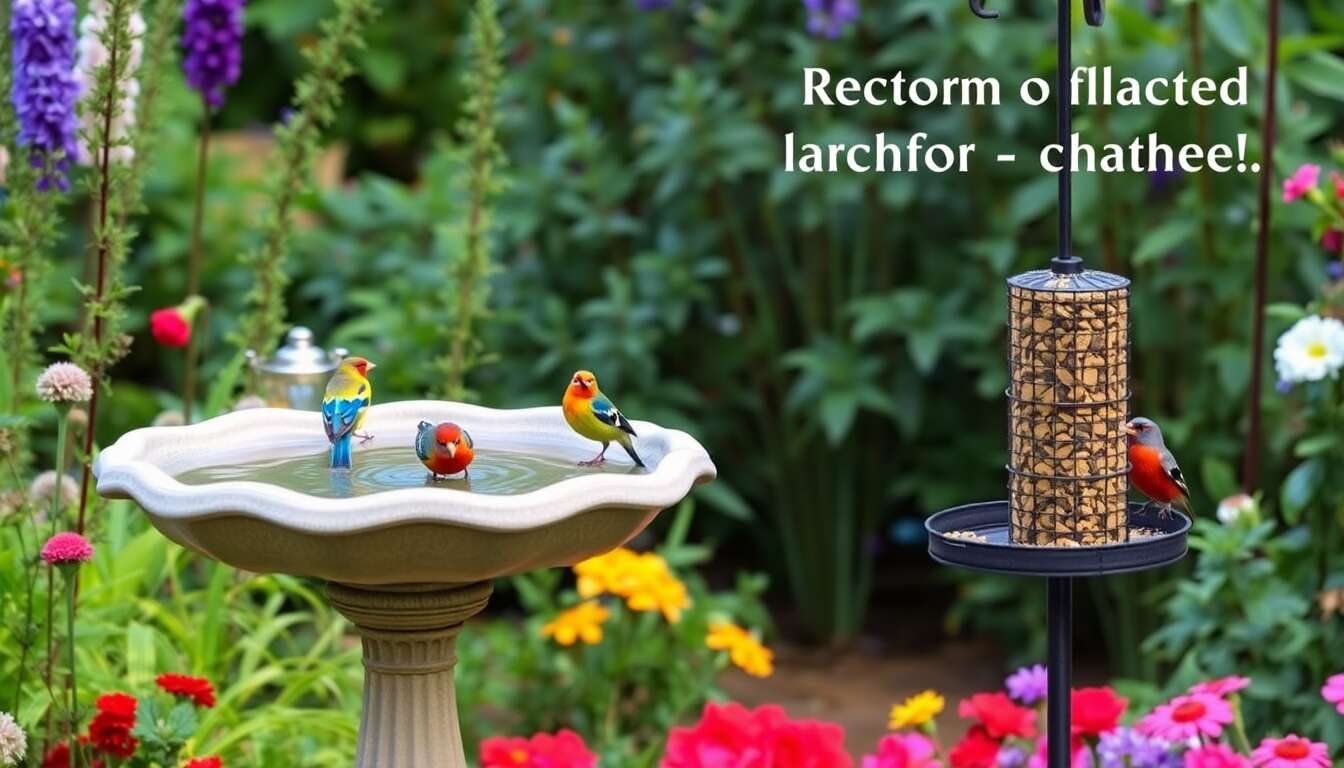 Emplacement optimal pour un bain d'oiseaux