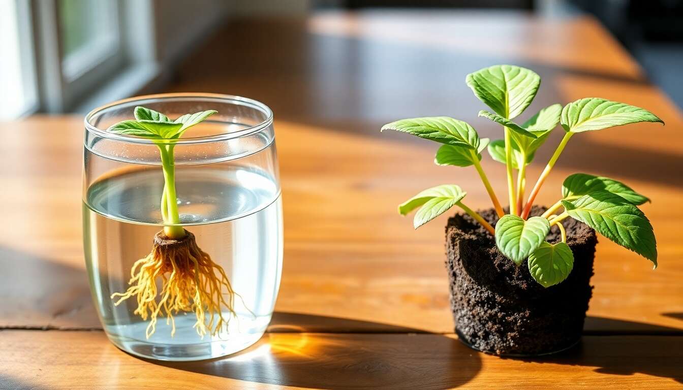 Boutures d'eau vs terreau : avantages et inconvénients comparés