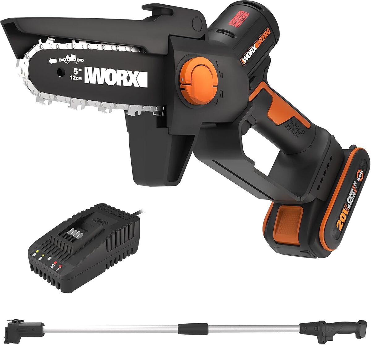Test de la mini tronçonneuse sans fil WORX NITRO WG325E.1
