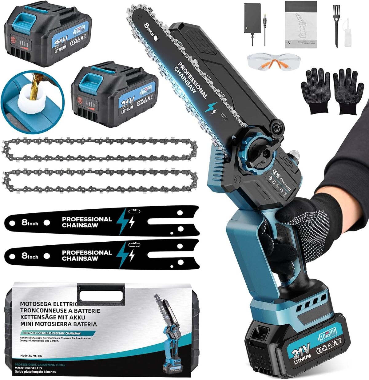 Test de la tronçonneuse sans fil 8 pouces