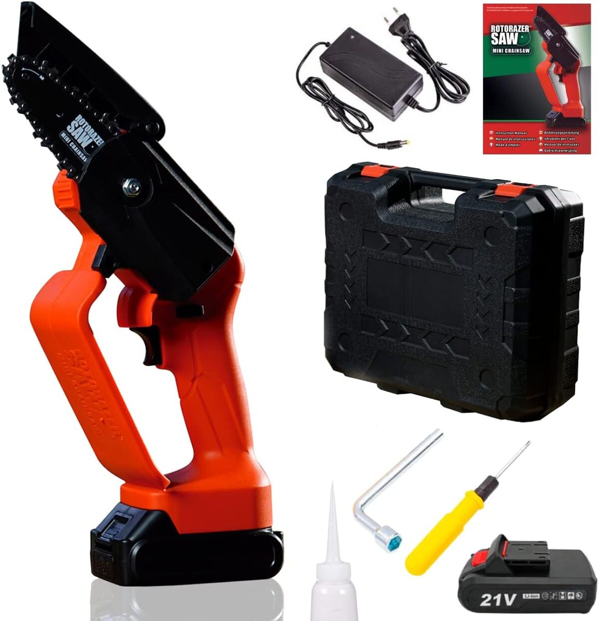 Test de la tronçonneuse sans fil Rotorazer Mini Chainsaw : pratique et portable