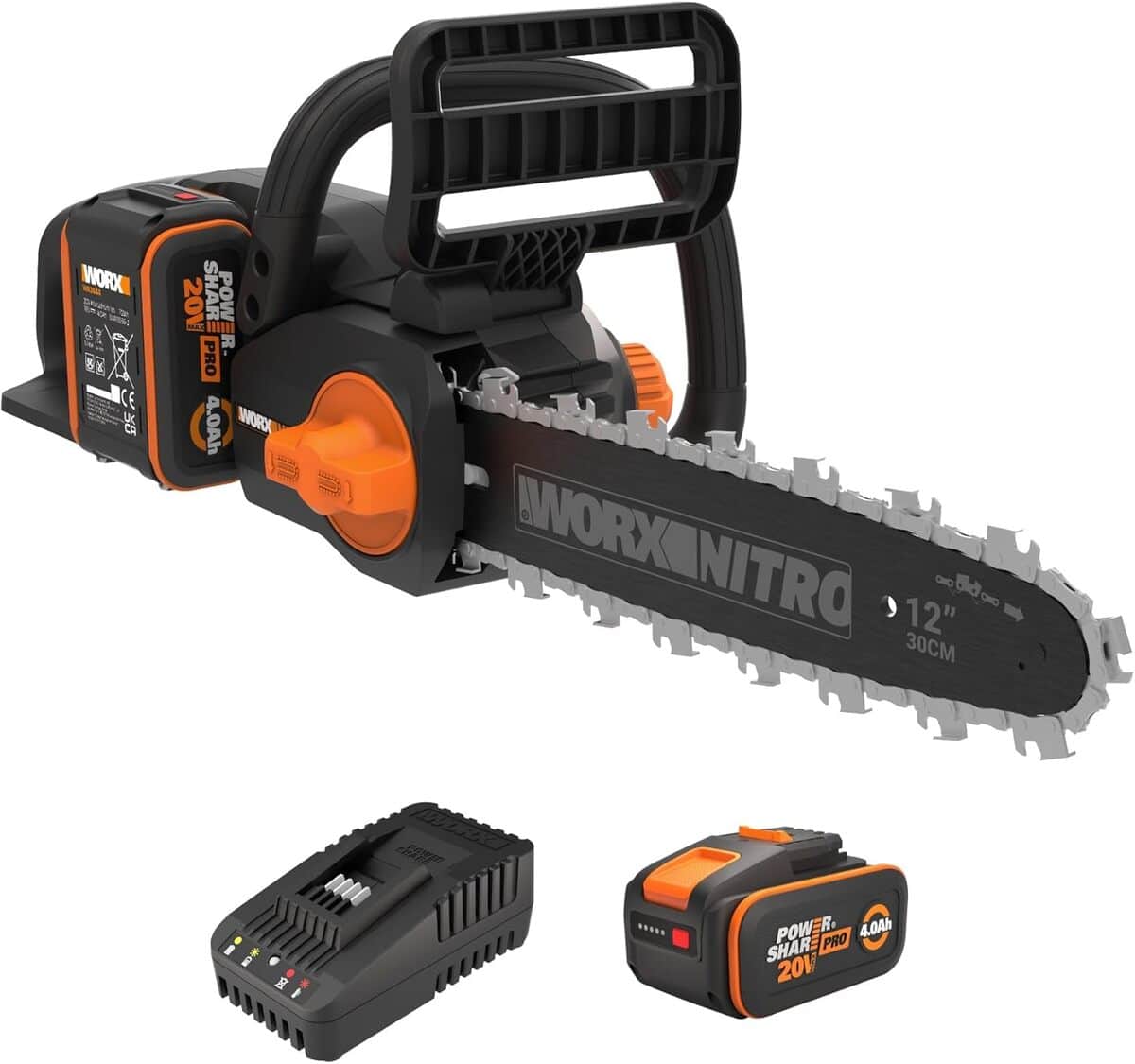Test WORX Nitro WG350E : tronçonneuse sans fil performante