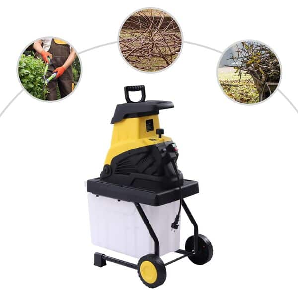 Broyeur à cylindres,broyeur vegetaux et branches thermique Broyeur de jardin Broyeur à couteaux Broyeur électrique 2500W,Vitesse à vide jusqu'à 4500 tr/min