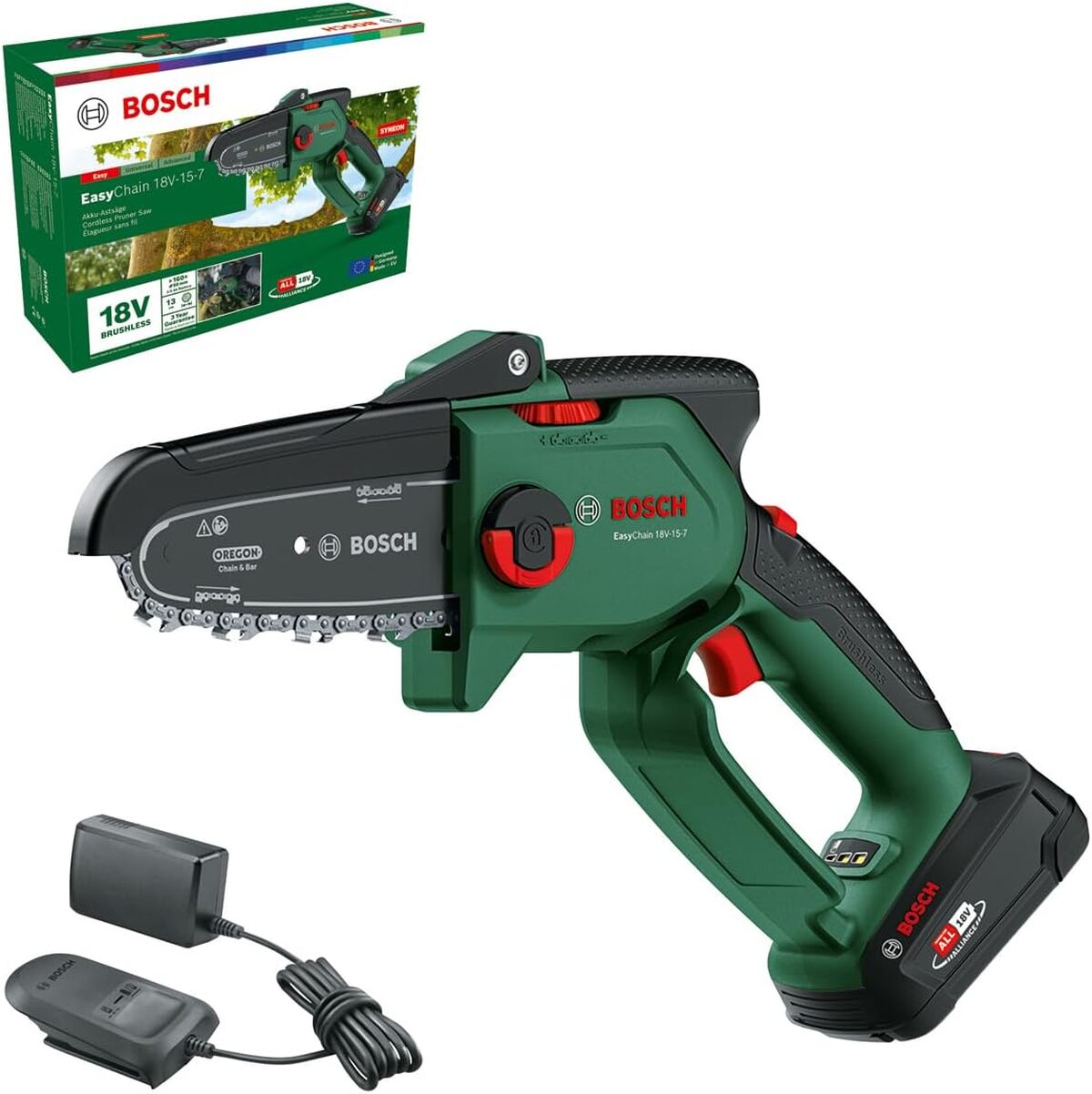 Test de l'élagueur sans fil Bosch EasyChain 18V-15-7