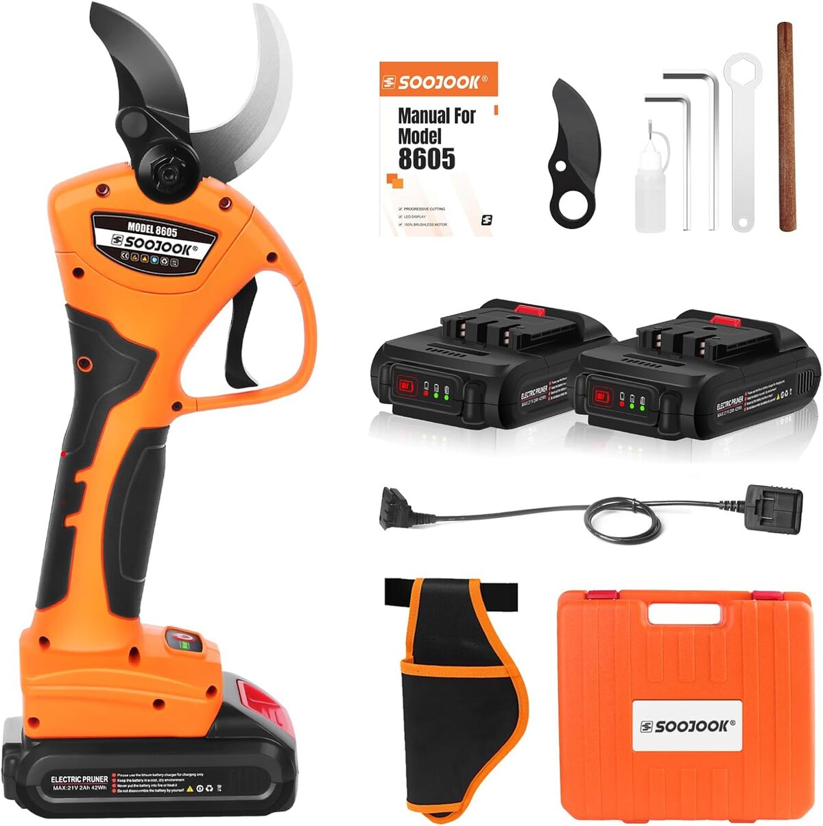 Test du sécateur électrique professionnel SOOJOO 8605 1050W