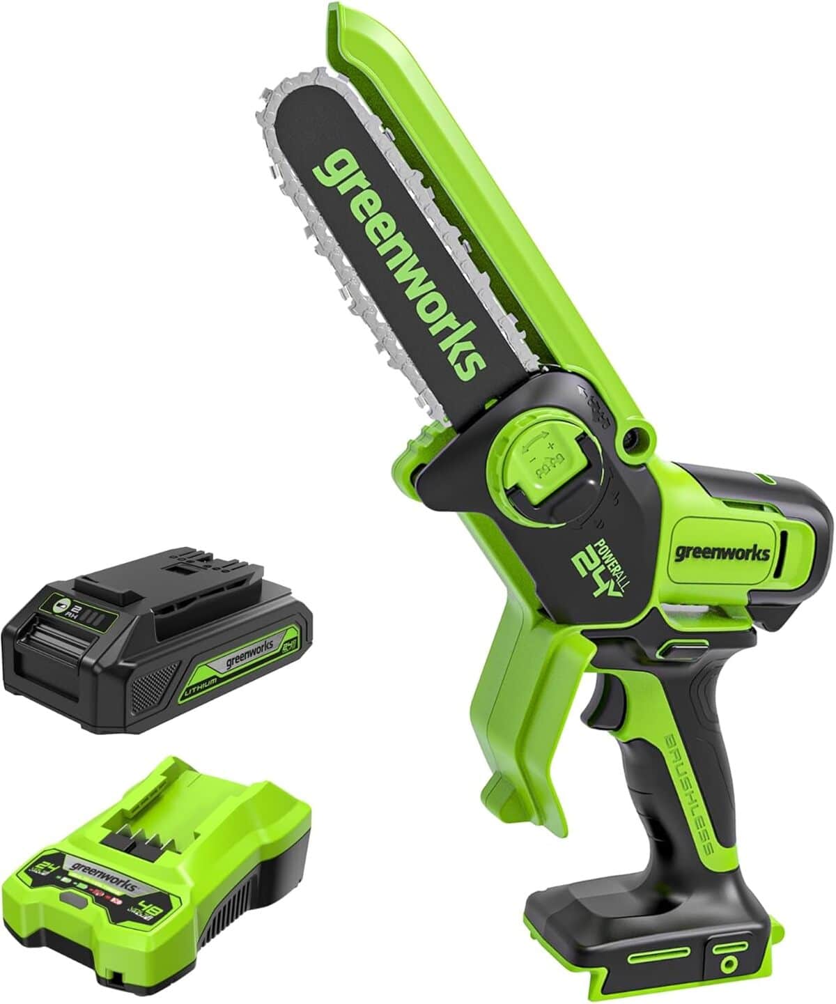 2x Cadena De Sierra De 25 Cm Para Motosierra GreenWorks G24CS25 24V