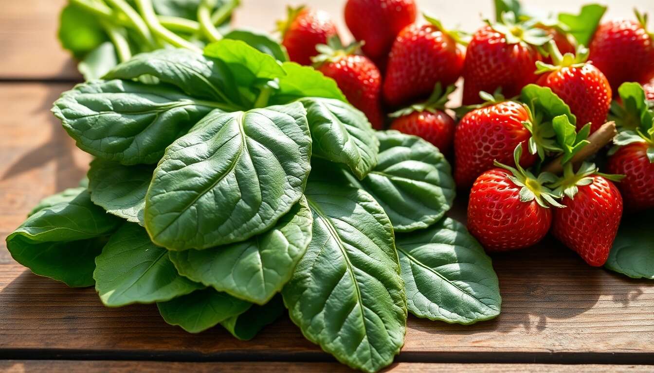 Épinard Fraise : feuilles et Fruits Délicieux !