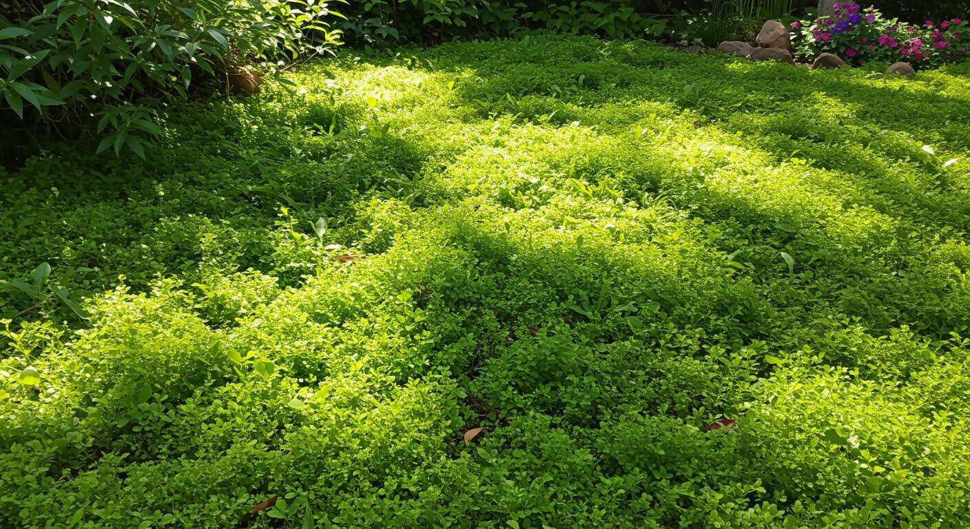 Oubliez le gazon qui jaunit ! Ce couvre-sol reste vert vif même en pleine canicule, sans une goutte d'eau