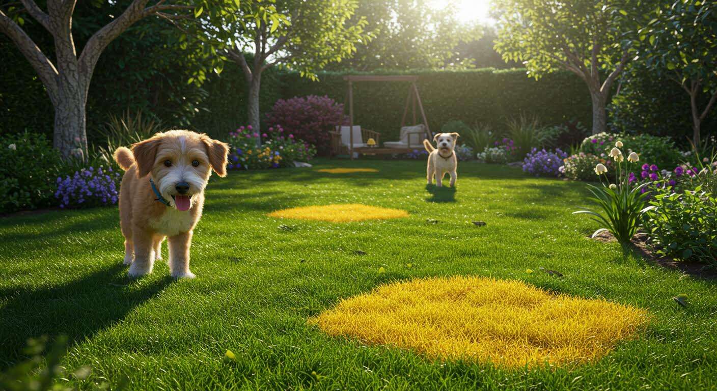 Votre pelouse a des plaques jaunes à cause du chien ? Le remède de grand-mère qui fait repousser l'herbe