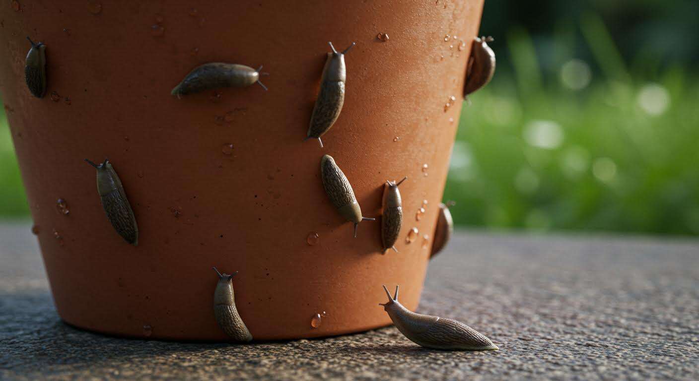 Les limaces grimpent sur vos pots : cette barrière avec un produit du quotidien est infranchissable