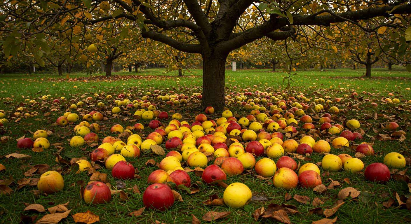 Ceux qui laissent les pommes tombées au sol pourrir sous l'arbre attirent un parasite redoutable