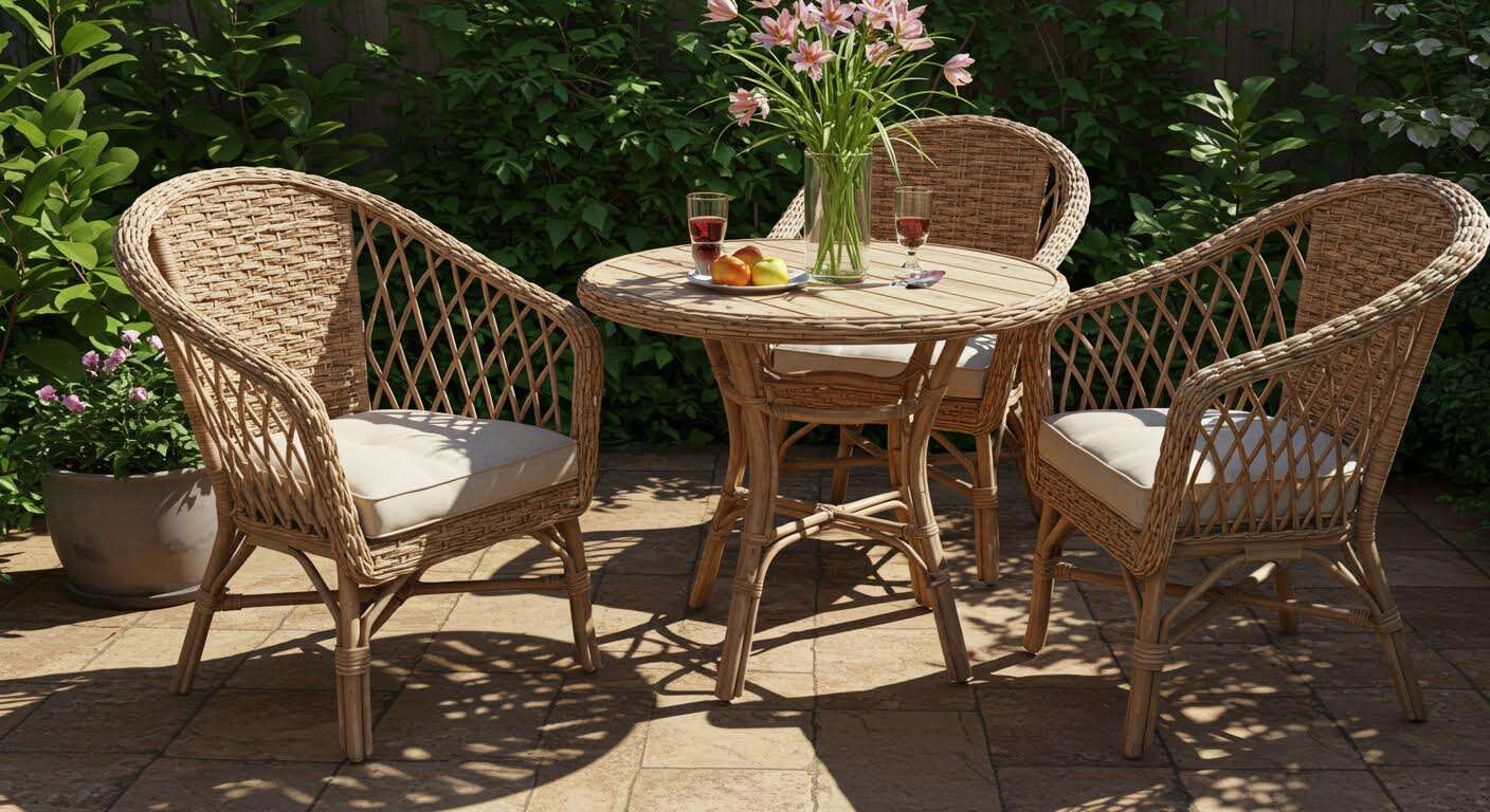 L'astuce pour nettoyer et faire briller un salon de jardin en résine tressée qui a passé l'été dehors