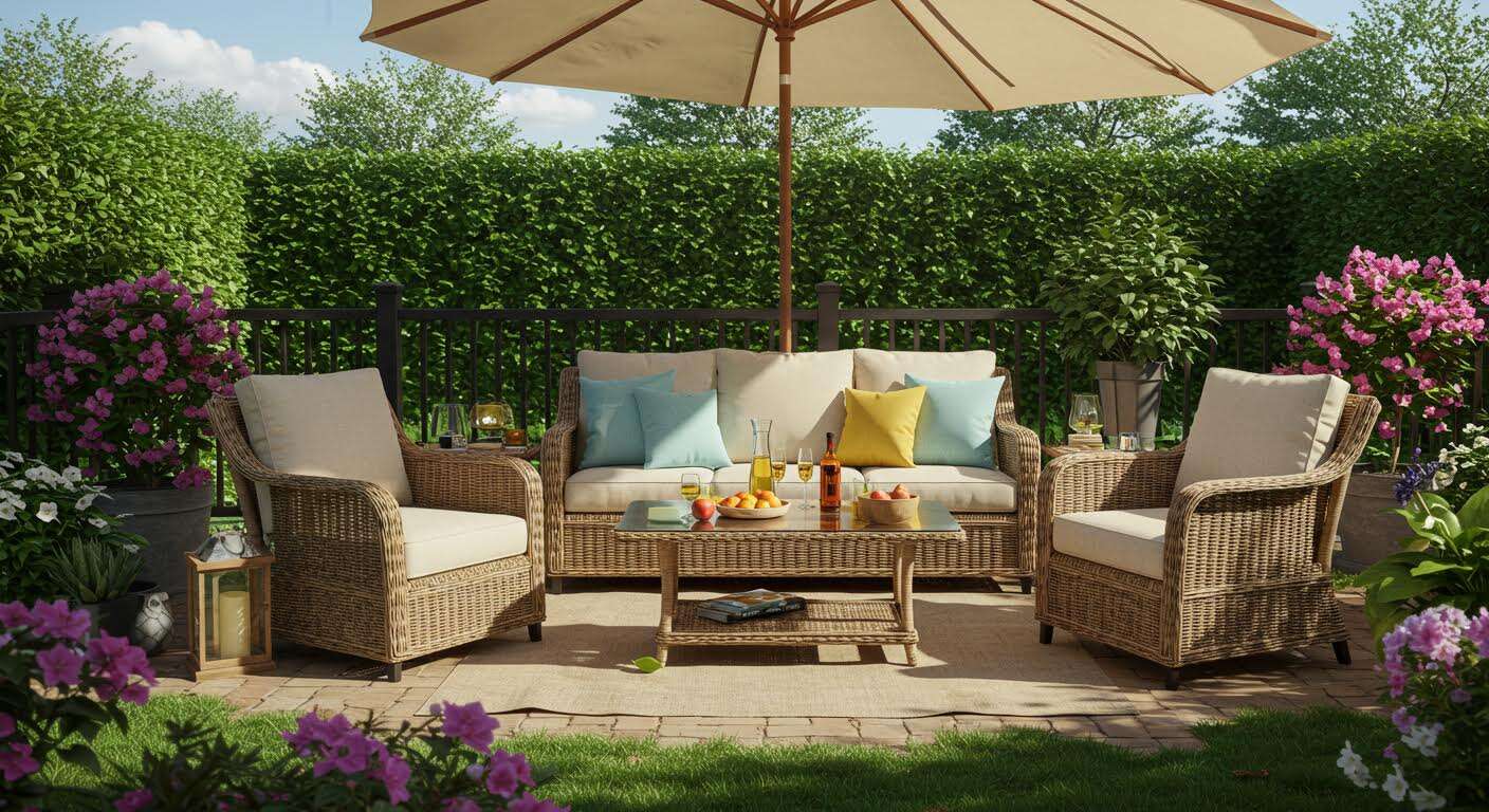 Voici comment nettoyer et faire briller un salon de jardin en résine tressée qui a passé l'été dehors