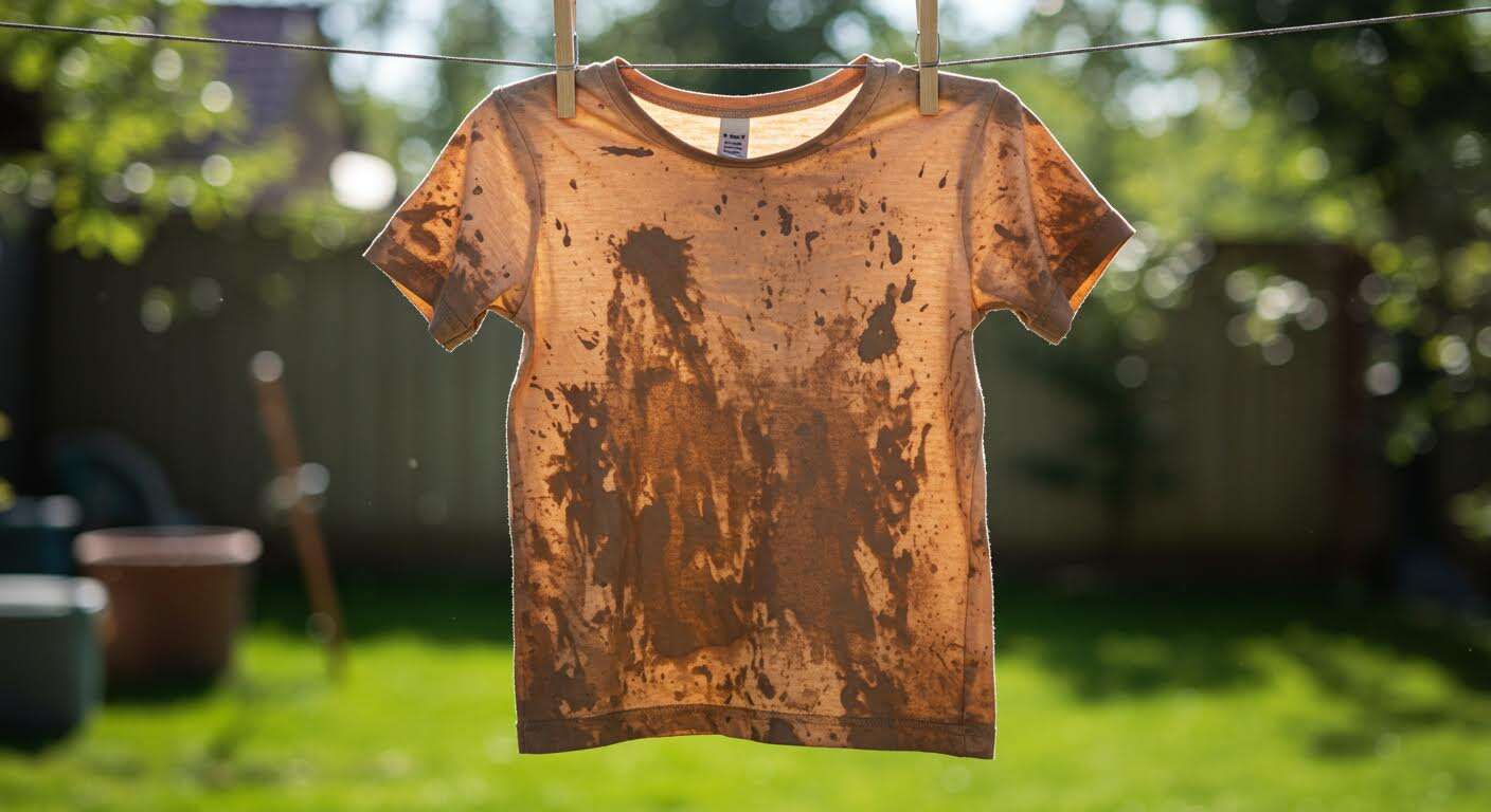 L'astuce pour nettoyer les taches de boue sur les vêtements des enfants après la première récréation