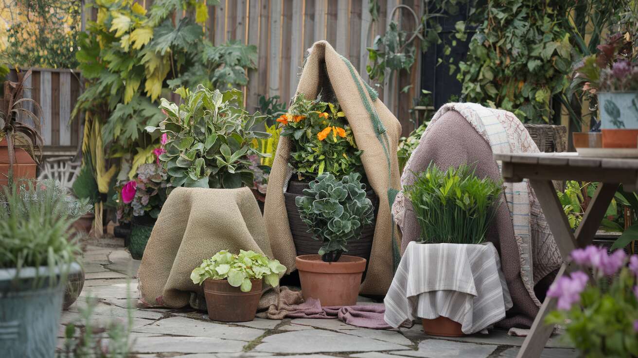 L&rsquo;astuce anti-froid pour protéger vos plantes en pot du gel qui arrive sans équipement coûteux