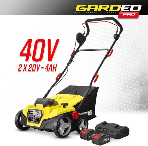 Balayeuse pour Gazon synthétique sur Batterie - 2 x 20V - 4Ah - Gardeo Pro