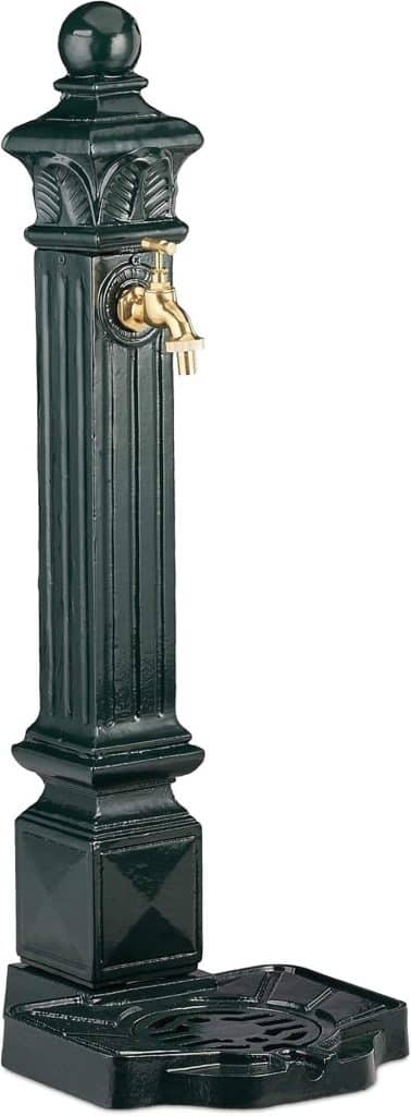 Évaluation de la fontaine relaxdays sur pied style antique vert foncé : un atout décoratif et apaisant