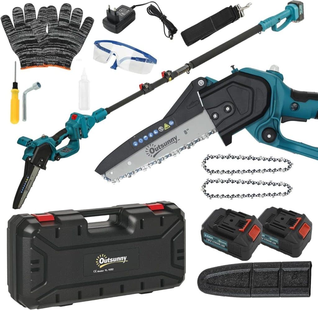 Test de la mini tronçonneuse sans fil Outsunny 8 pouces 580W