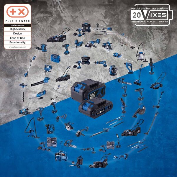 Scheppach Tondeuse à Gazon sans Fil BC-MP380-X 20V Brushless | Largeur de Coupe 38cm | Réglage de la Hauteur de Coupe de 25-75mm | Panier 45L | Série 20V-IXES | avec 2 Batterie 4 Ah & Double Chargeur