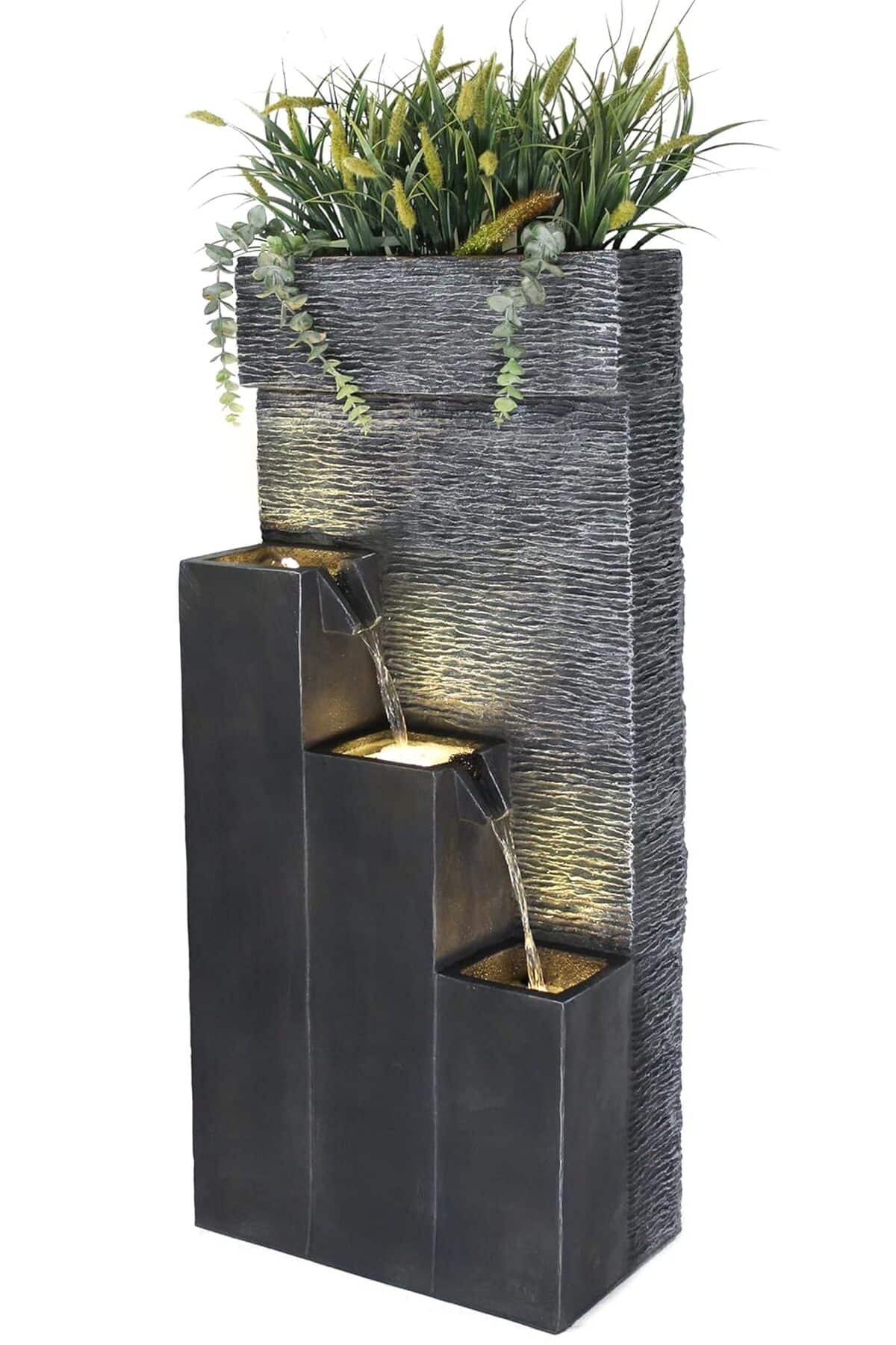 Avis : grande fontaine BK846 avec LED et bassins cascade