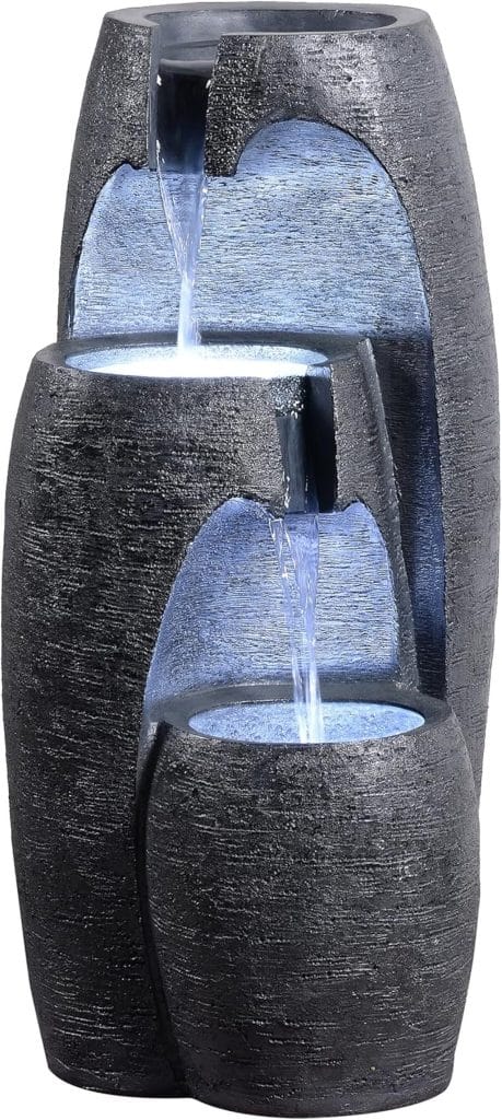 Test : fontaine moderne Teamson Home 3 niveaux avec LED