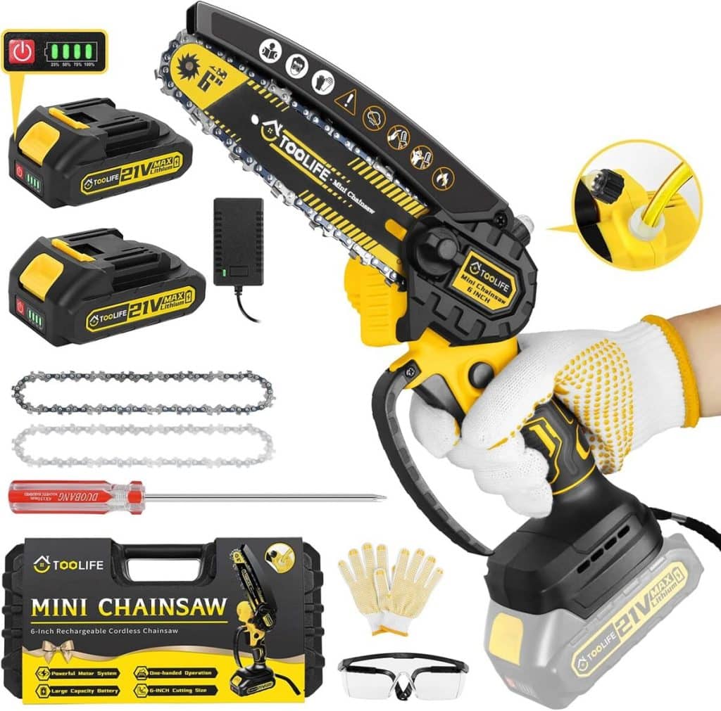 Test de la tronçonneuse sans fil TOOLIFE 15, 2 cm