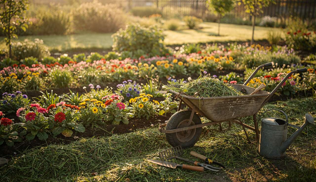 Utilisation des tontes en paillage