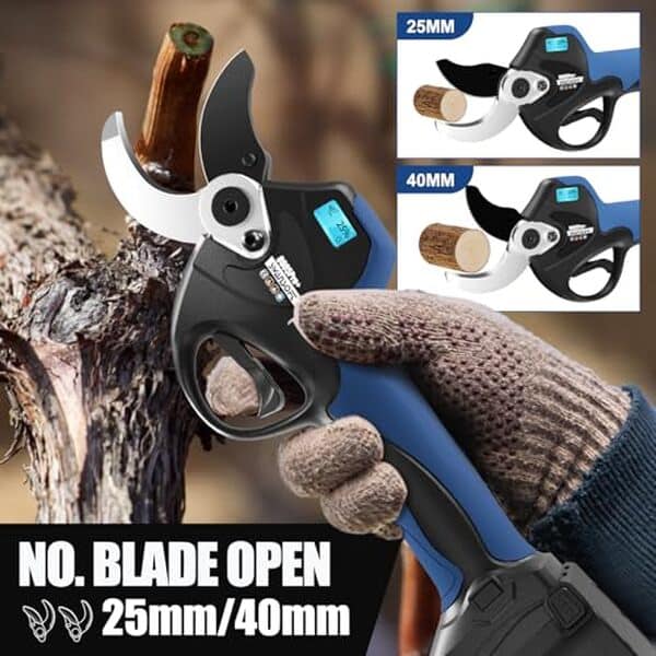 Découvrez notre test complet des sécateurs électriques SWANSOFT 40mm : une autonomie impressionnante de 10h, idéale pour vos travaux de jardinage intensifs.