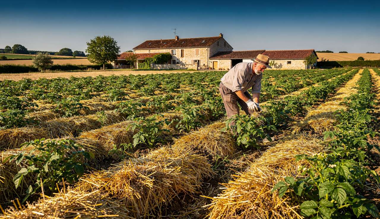 Culture de pommes de terre sous paille : méthode bio et efficace