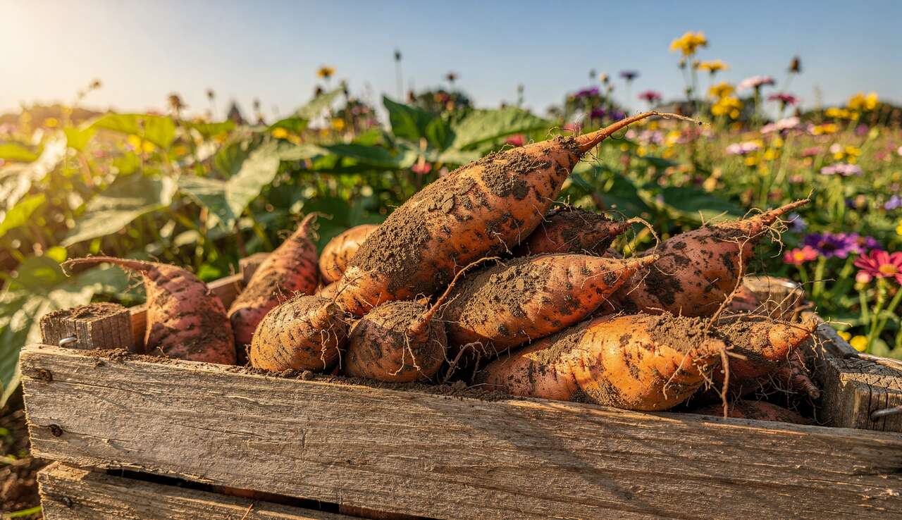 R&eacute;colte et conservation des patates douces