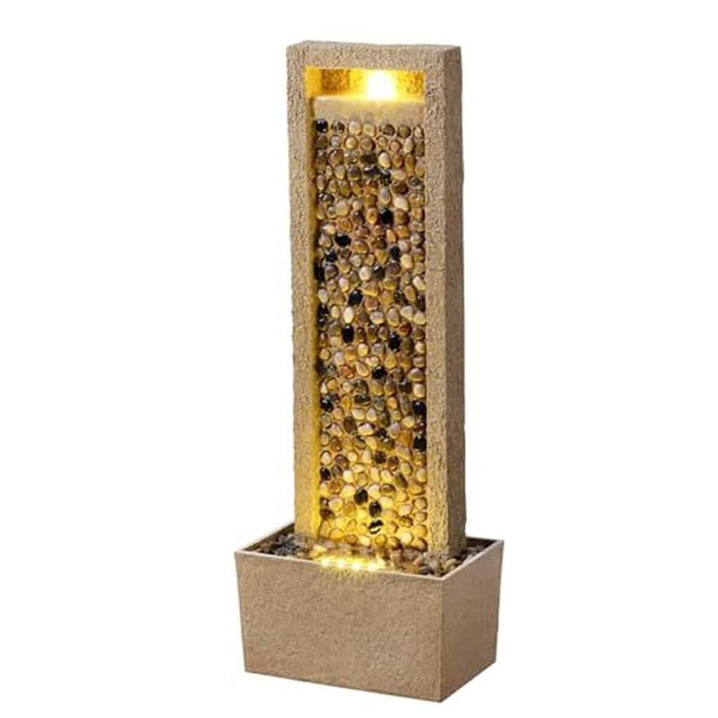 Test de la fontaine Teamson Home : cascade LED compacte pour jardin