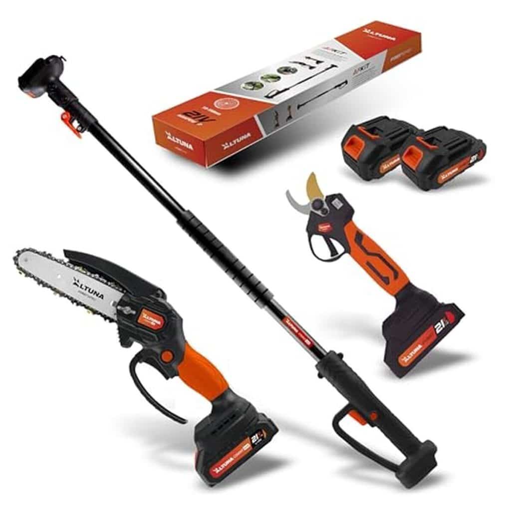 Test du kit de taille Altuna : tronçonneuse à batterie et sécateur électrique