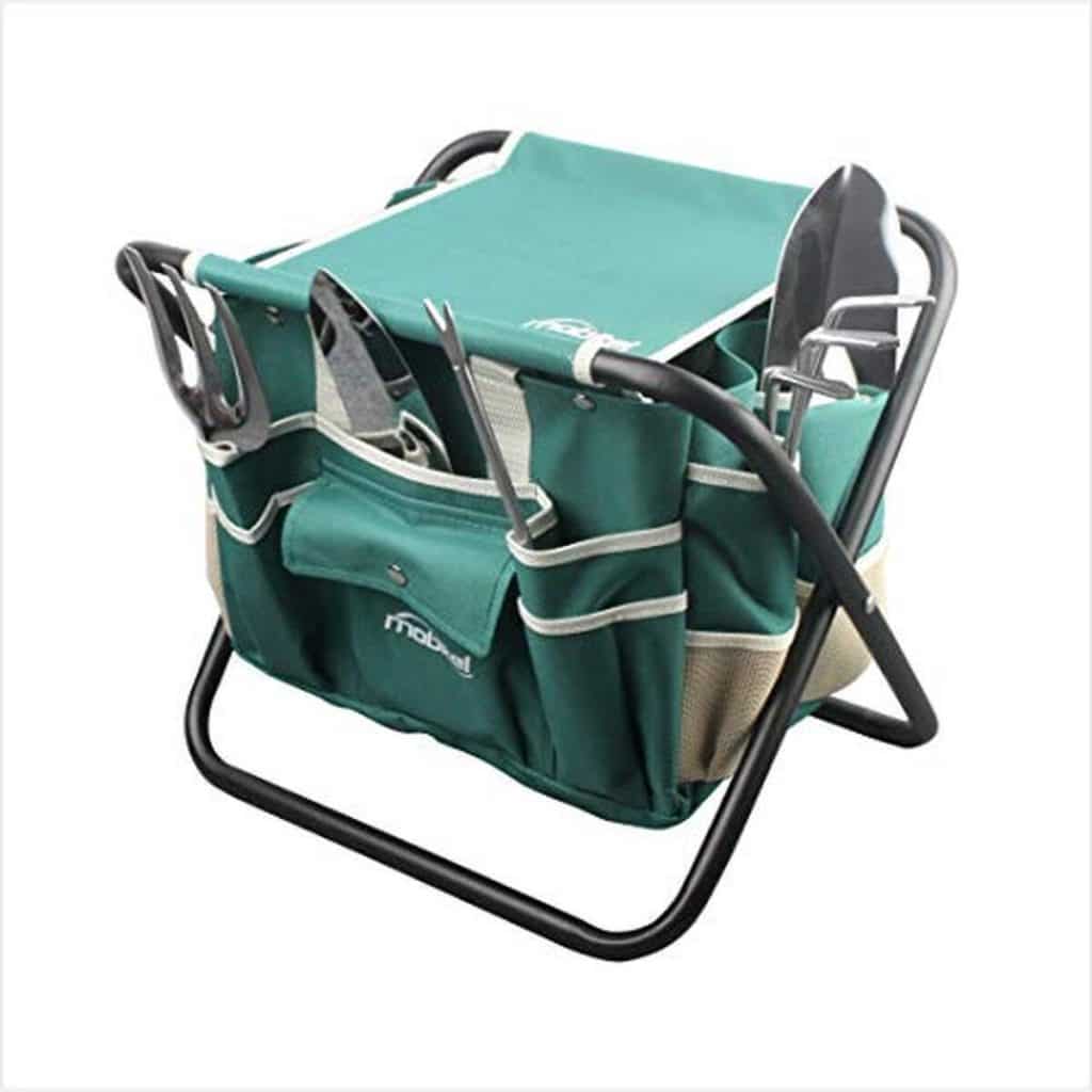 Test : kit jardinage complet avec tabouret pliable et outils en acier inoxydable