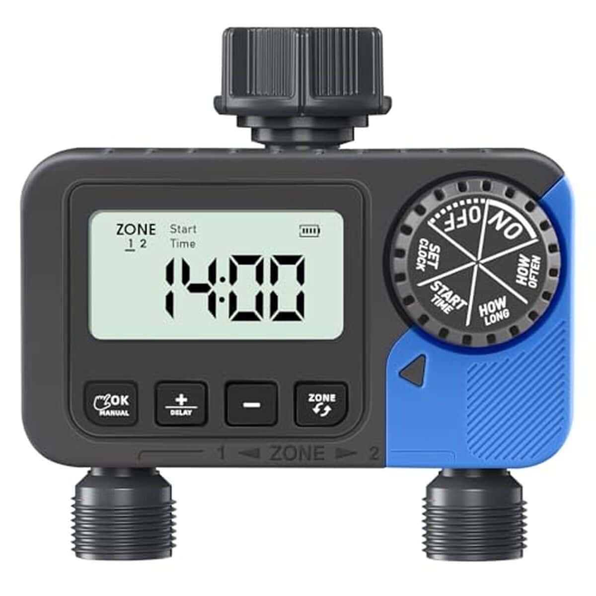 Test minuteur d'arrosage programmable double sortie