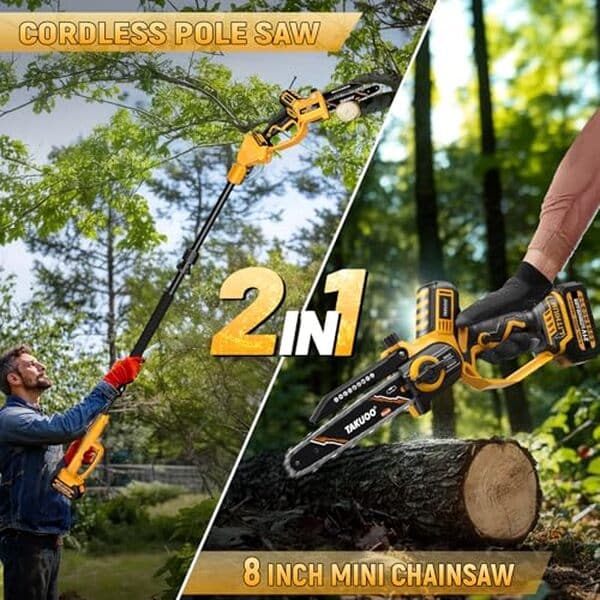 Découvrez notre analyse de la scie à mât électrique Takuoo 2 en 1 : son autonomie, sa puissance sans fil et sa portée maximale vous surprendront.