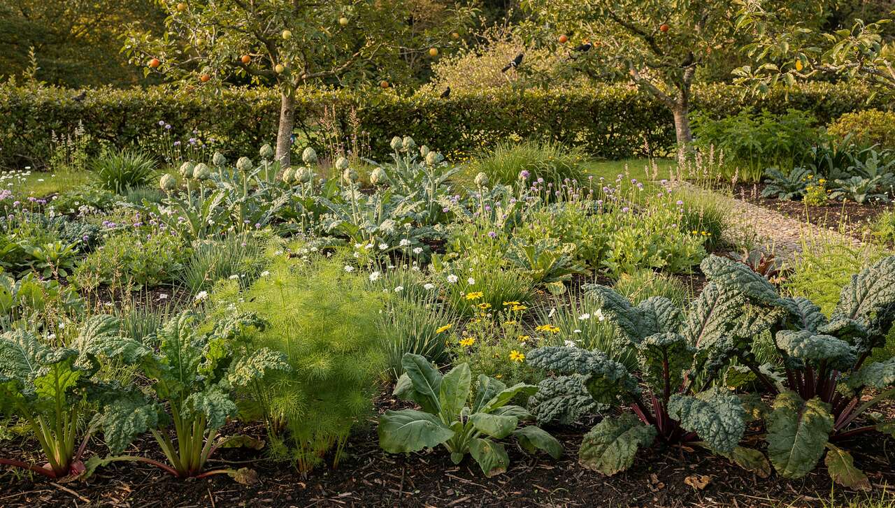 Récoltes saisonnières de légumes vivaces