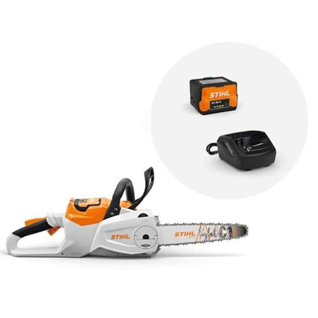 Test de la tronçonneuse Stihl MSA 80C : batterie AK30S et chargeur AL101 inclus