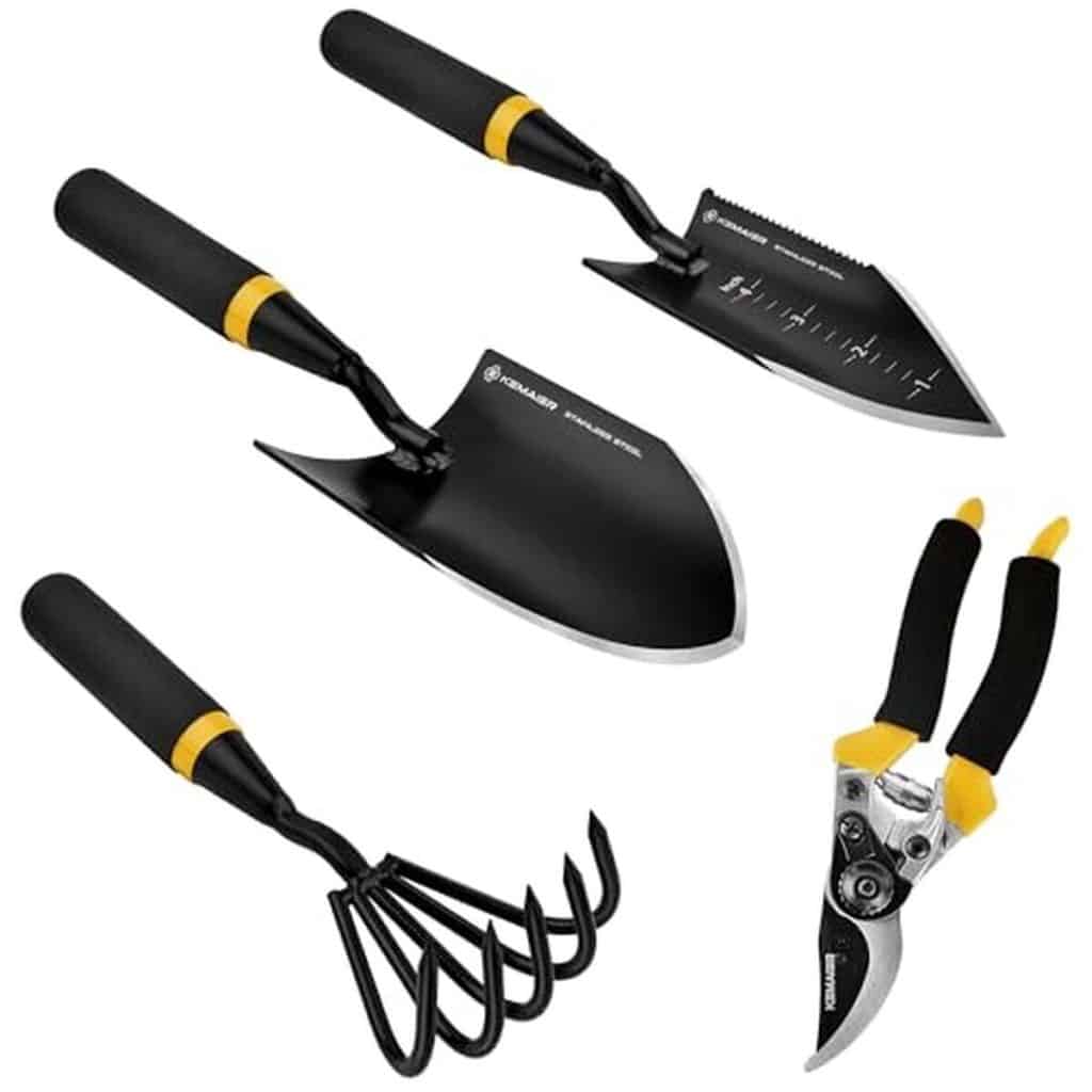 Test de l'ensemble d'outils de jardin Kemaier 4 pièces