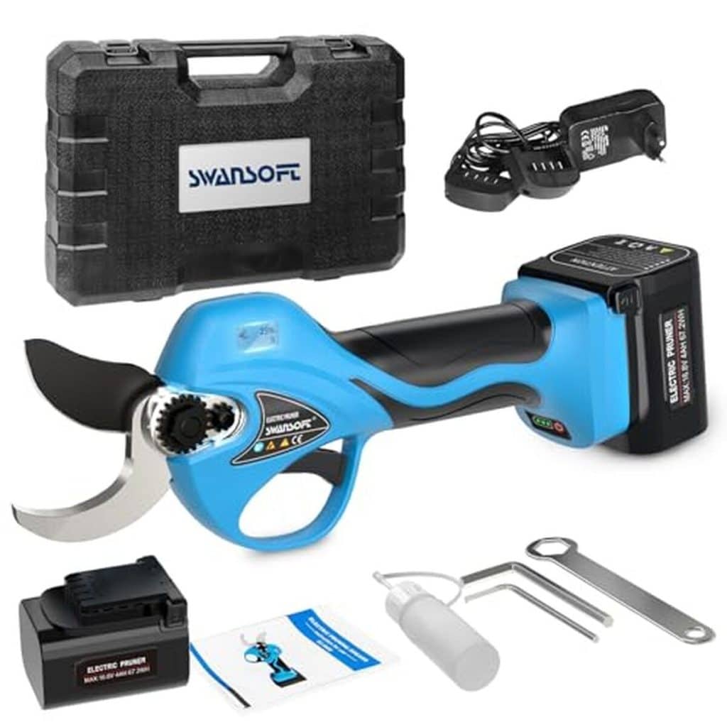 Test du sécateur électrique Swansoft 8608 : puissance et autonomie