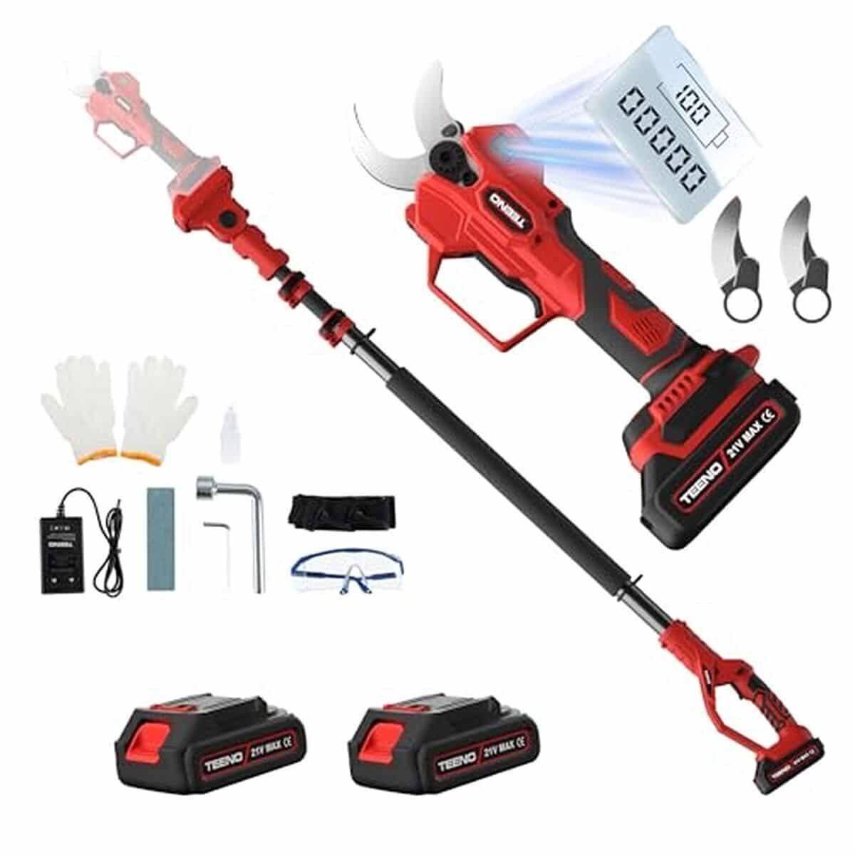 Test du sécateur électrique TEENO 2-en-1 avec perche télescopique