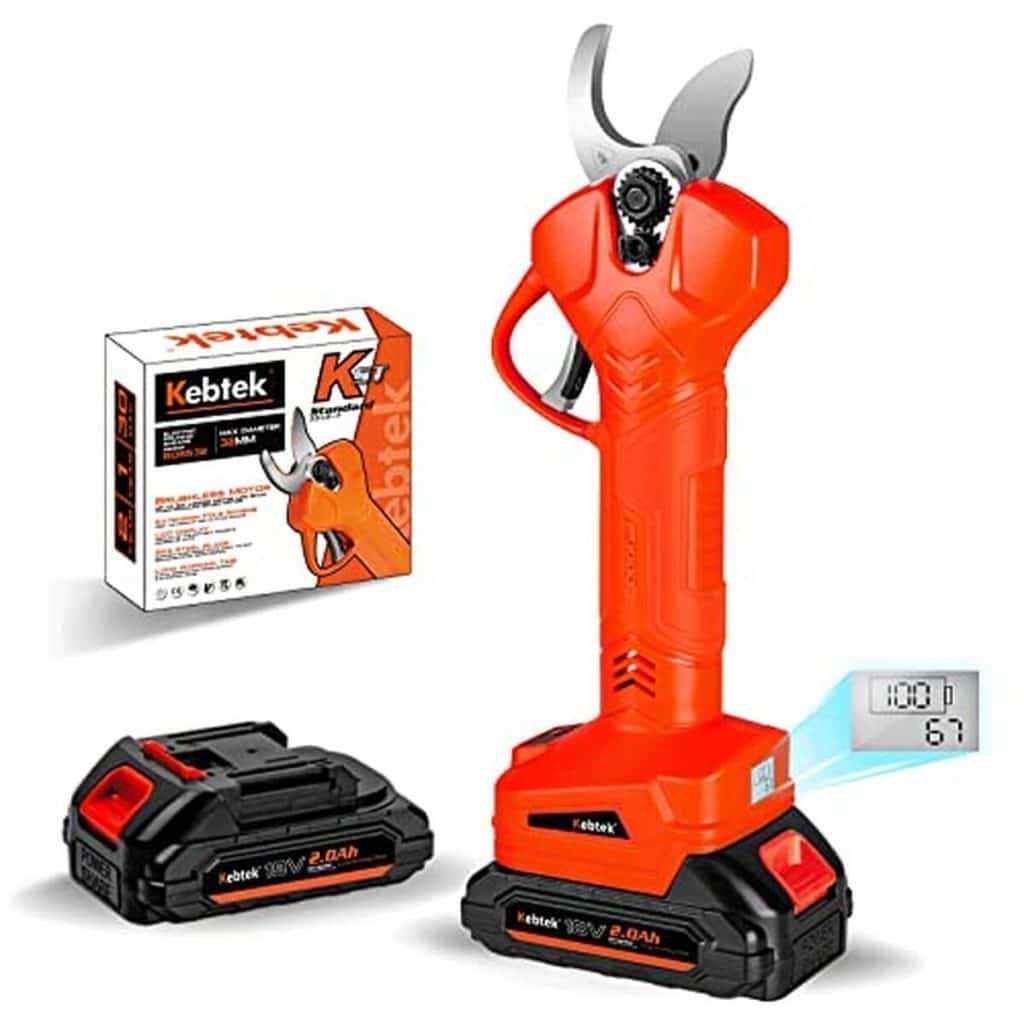 Test du sécateur sans fil Kebtek 18V 32 mm : moteur brushless et batterie Makita